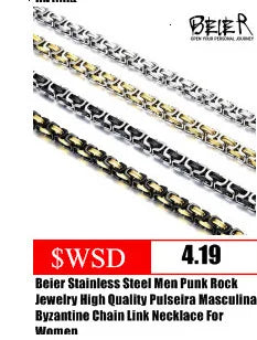 Beier 3mm/4mm/5mm/6mm Width 316L Stainless Steel Men