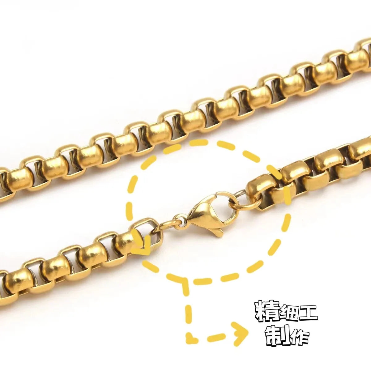 HNSP 316L Stainless Steel Thick Chain Necklace