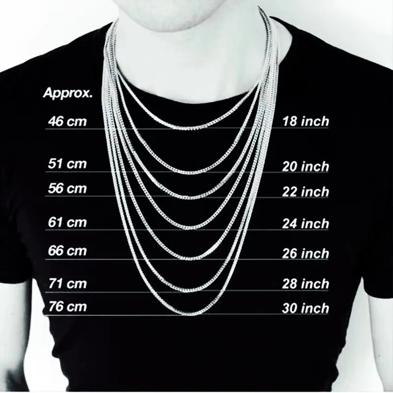 HNSP 3.8MM Mobius Stainless Steel Chain Necklace For Men