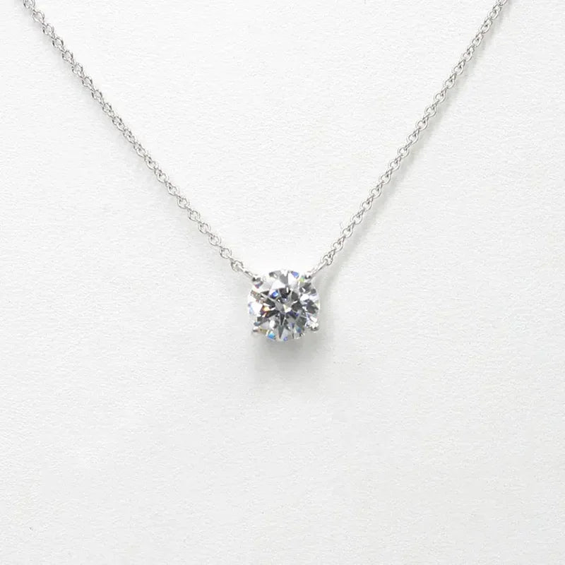 Lnngy 1CT 2CT 3CT Moissanite Pendant Necklace