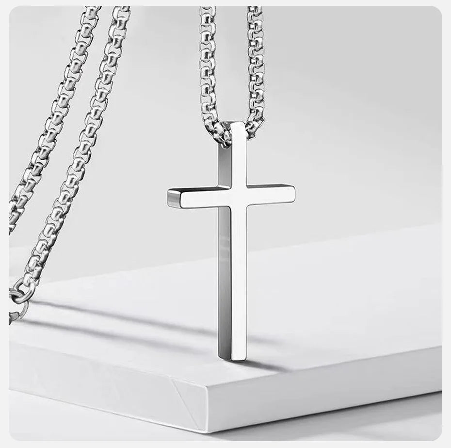 Vnox Cross Necklace for Men