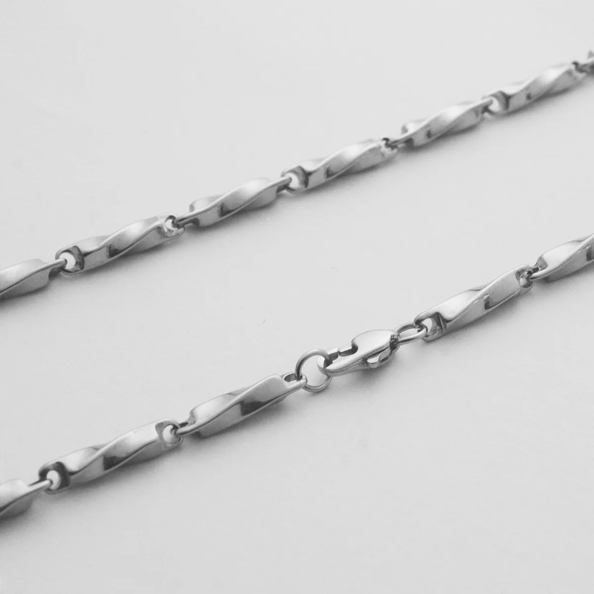 HNSP 3.8MM Mobius Stainless Steel Chain Necklace For Men