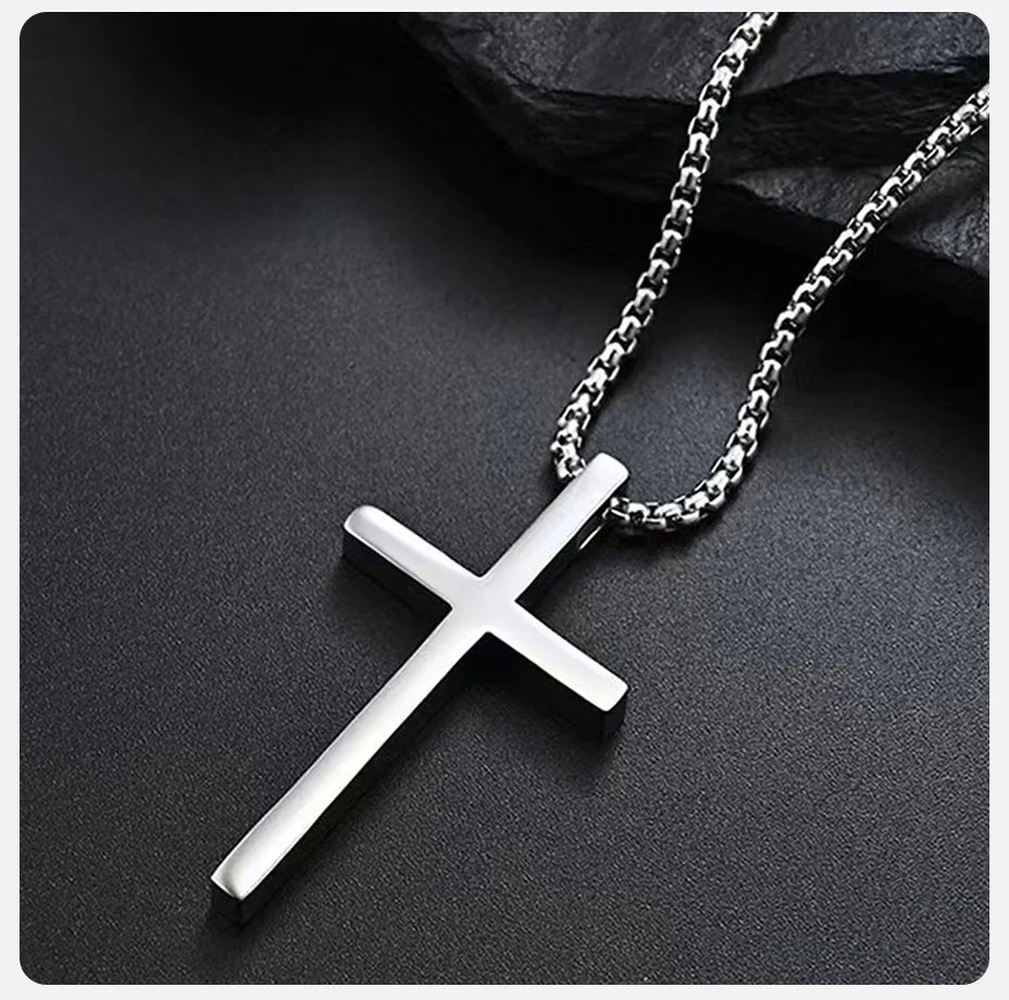 Vnox Cross Necklace for Men