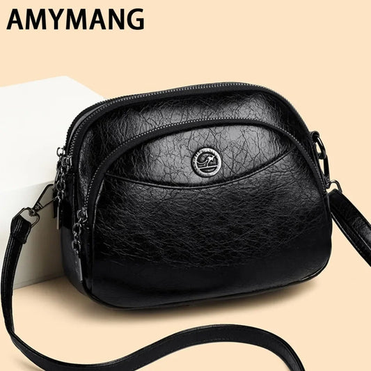 Luxury Leather Multiple Pockets Shoulder Crossbody Bag