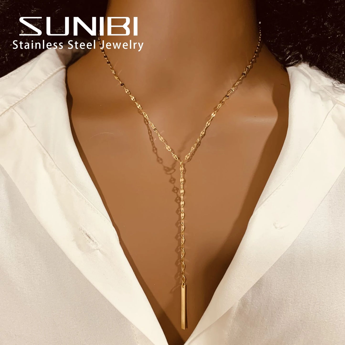 SUNIBI Fashion Stainless Steel Necklace for Woman