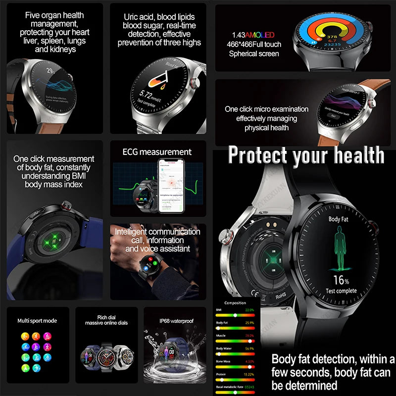 Medical Grade Smart Watch Men Women