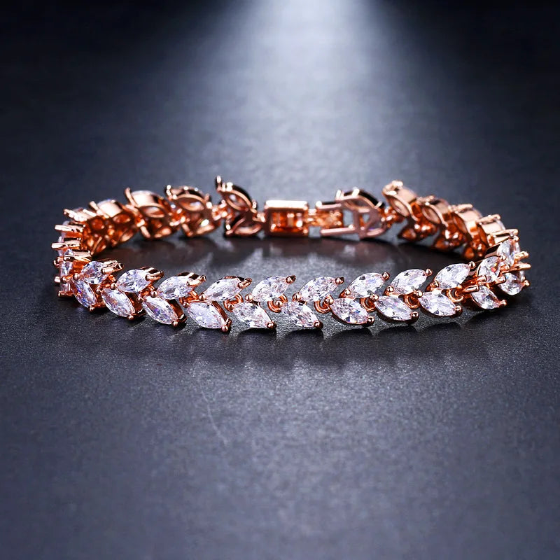 Korean Crystal Zircon Metal Chain