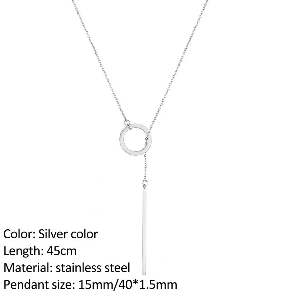 SUNIBI Fashion Stainless Steel Necklace for Woman