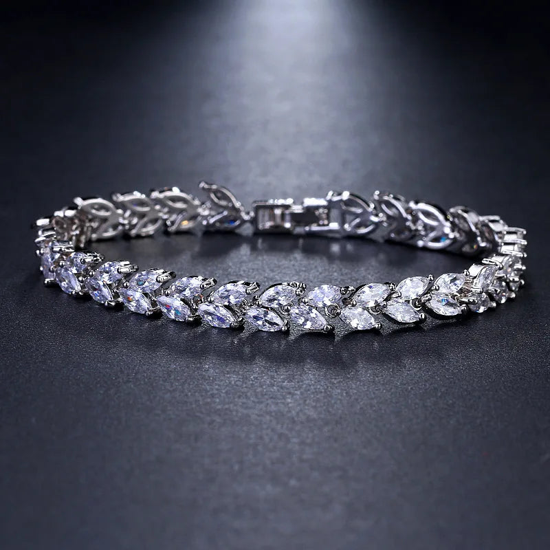 Korean Crystal Zircon Metal Chain