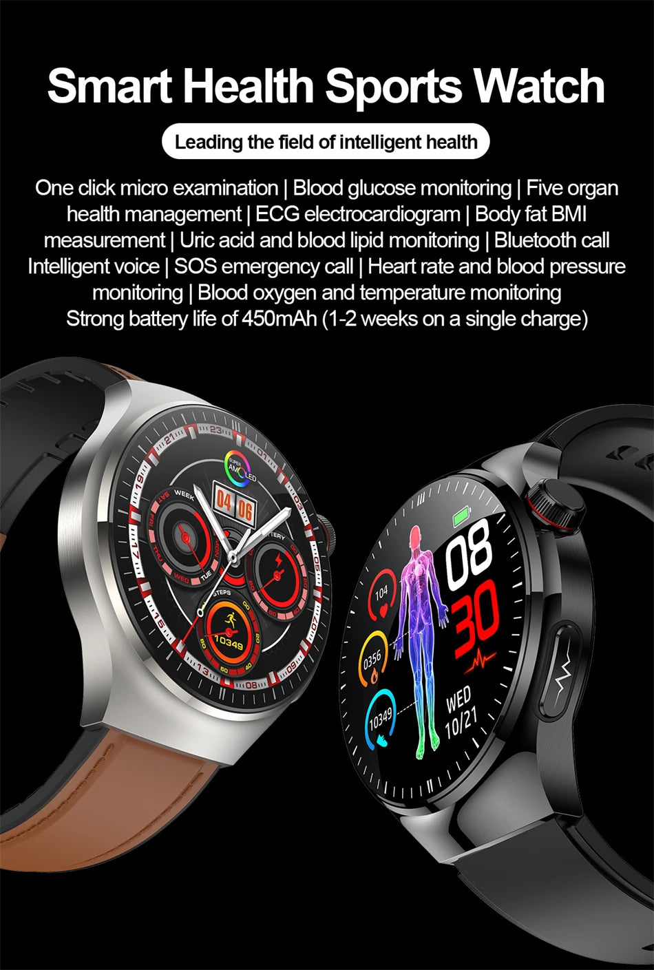 Medical Grade Smart Watch Men Women