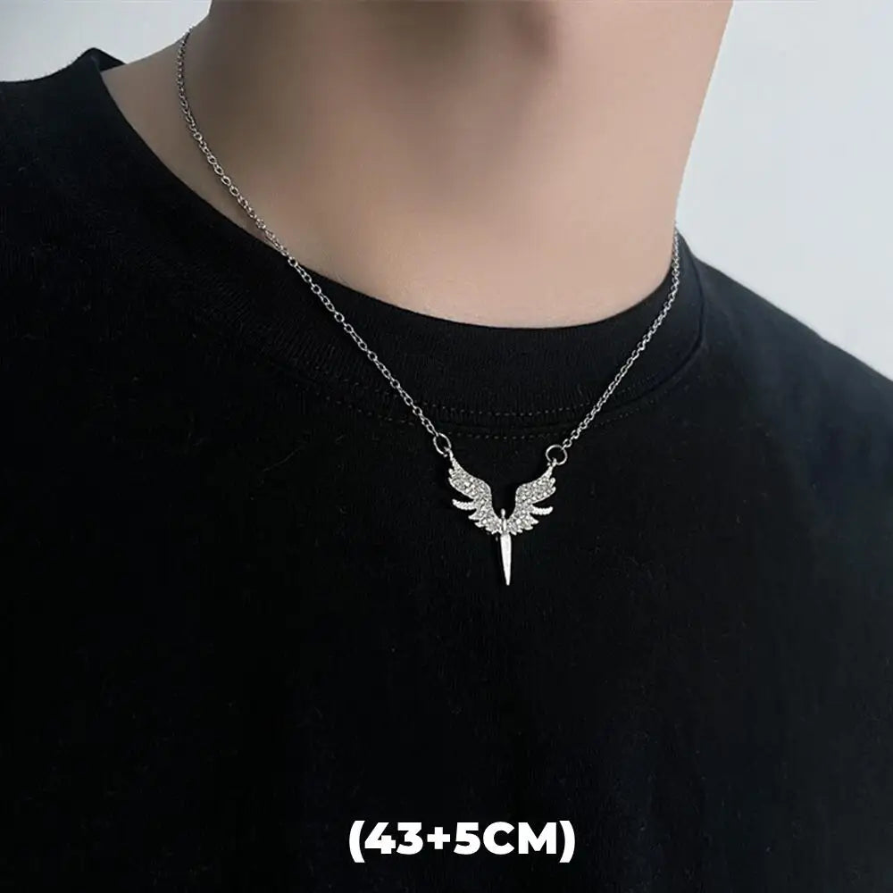 Hip Hop Zircon Star Double Layer Necklace For Men