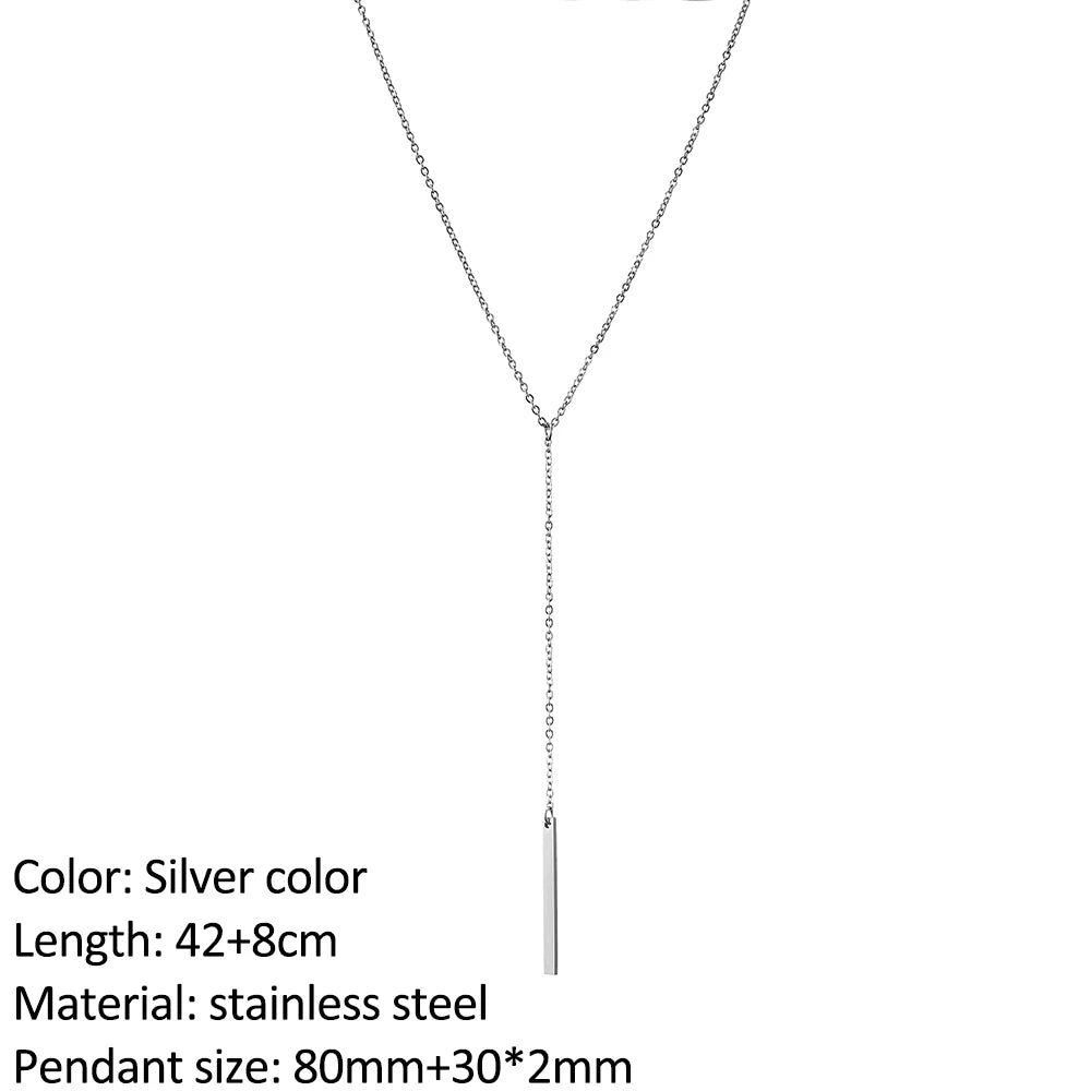 SUNIBI Fashion Stainless Steel Necklace for Woman