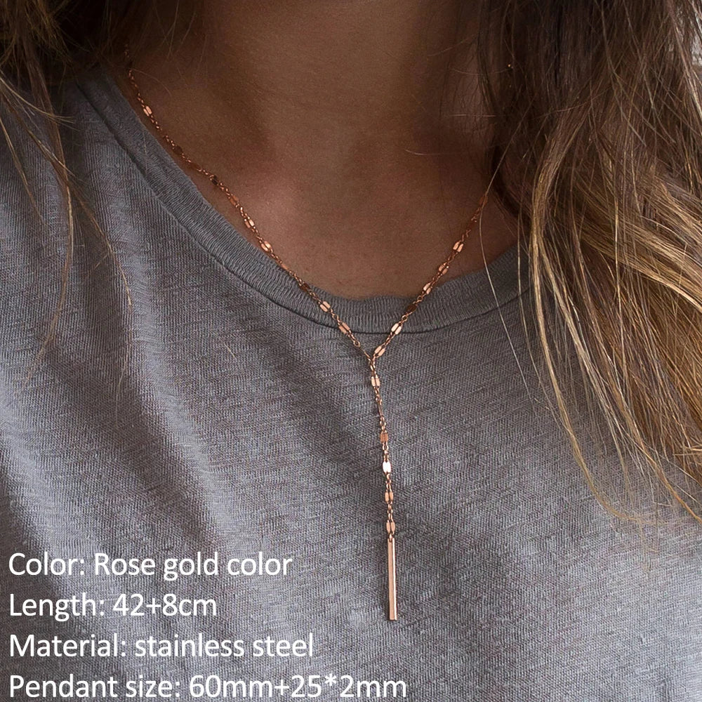 SUNIBI Fashion Stainless Steel Necklace for Woman