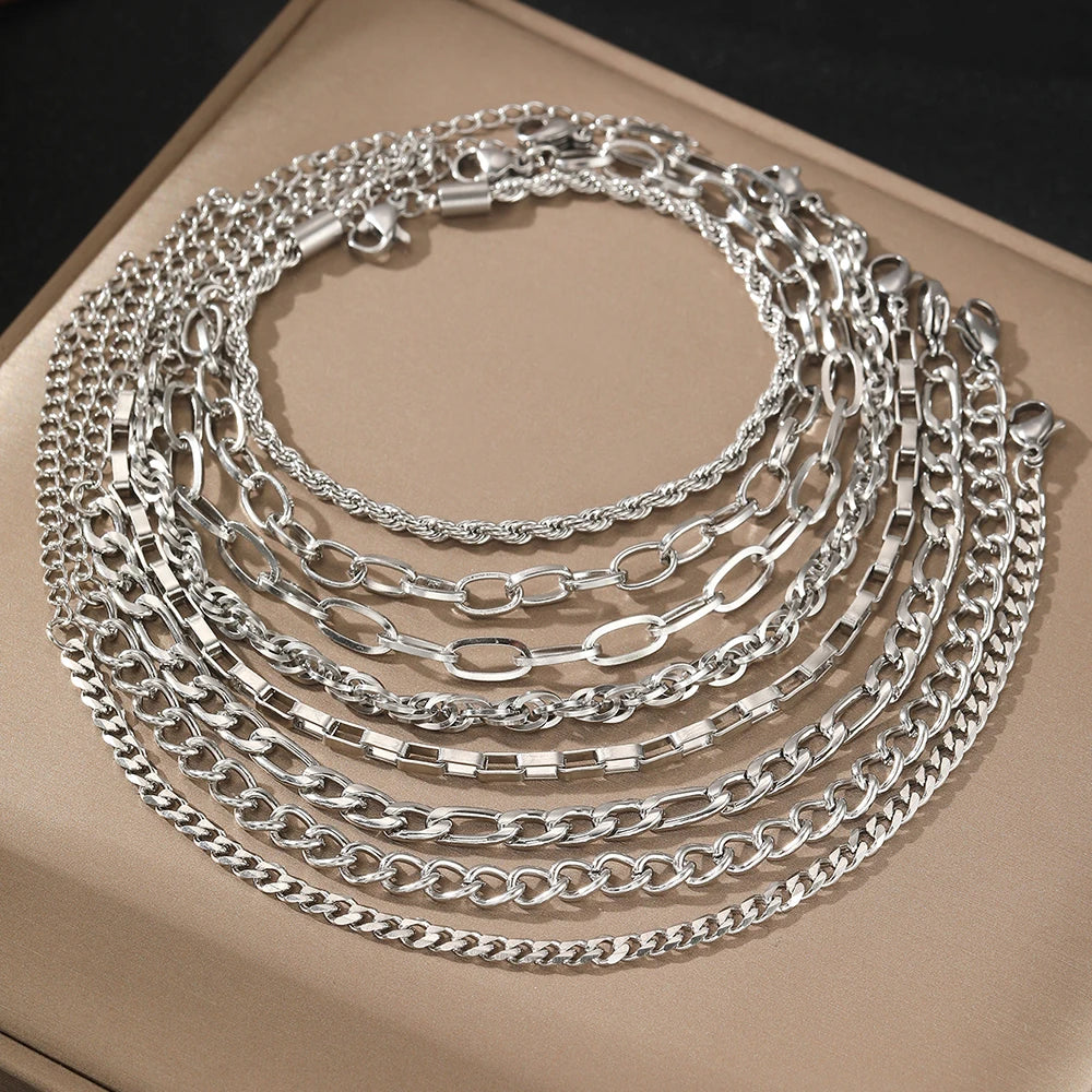 Stainless Steel Bracelet Set