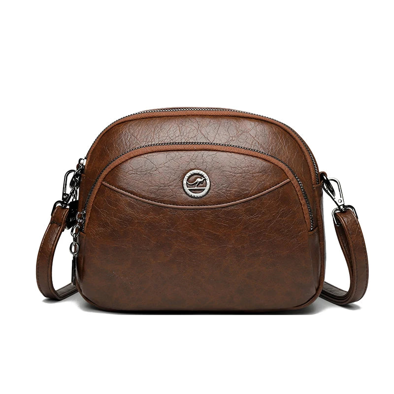 Luxury Leather Multiple Pockets Shoulder Crossbody Bag