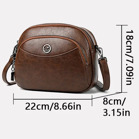 Luxury Leather Multiple Pockets Shoulder Crossbody Bag