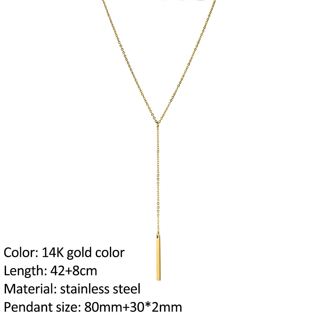 SUNIBI Fashion Stainless Steel Necklace for Woman