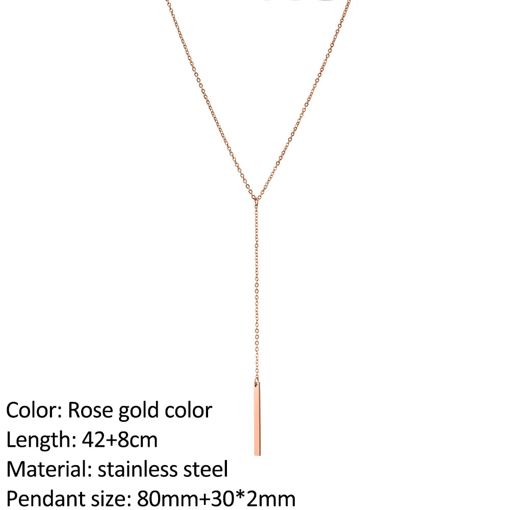 SUNIBI Fashion Stainless Steel Necklace for Woman