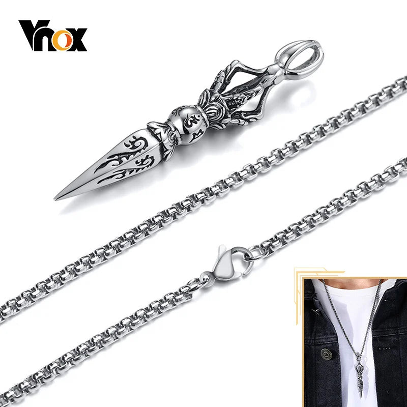 Vnox Punk Stainless Steel Tibetan