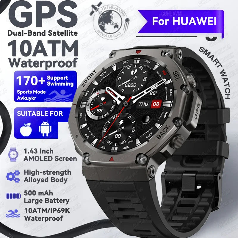 2025 NEW Built-in Dual-band GPS Smart Watch Men