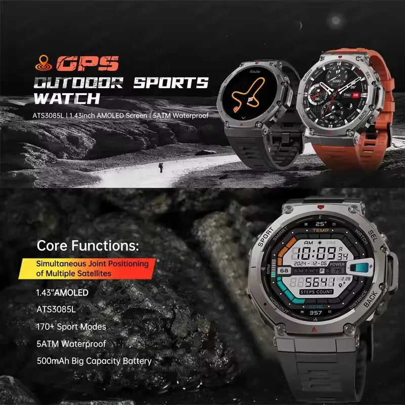 2025 NEW Built-in Dual-band GPS Smart Watch Men