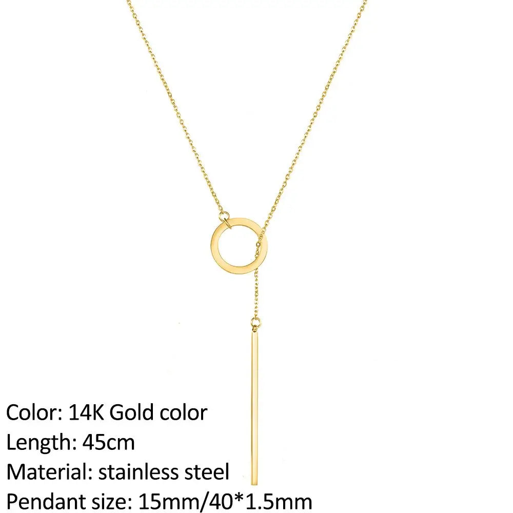 SUNIBI Fashion Stainless Steel Necklace for Woman