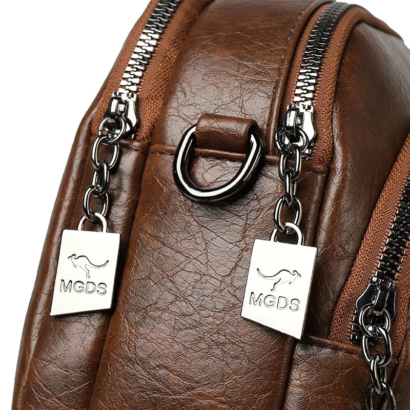 Luxury Leather Multiple Pockets Shoulder Crossbody Bag