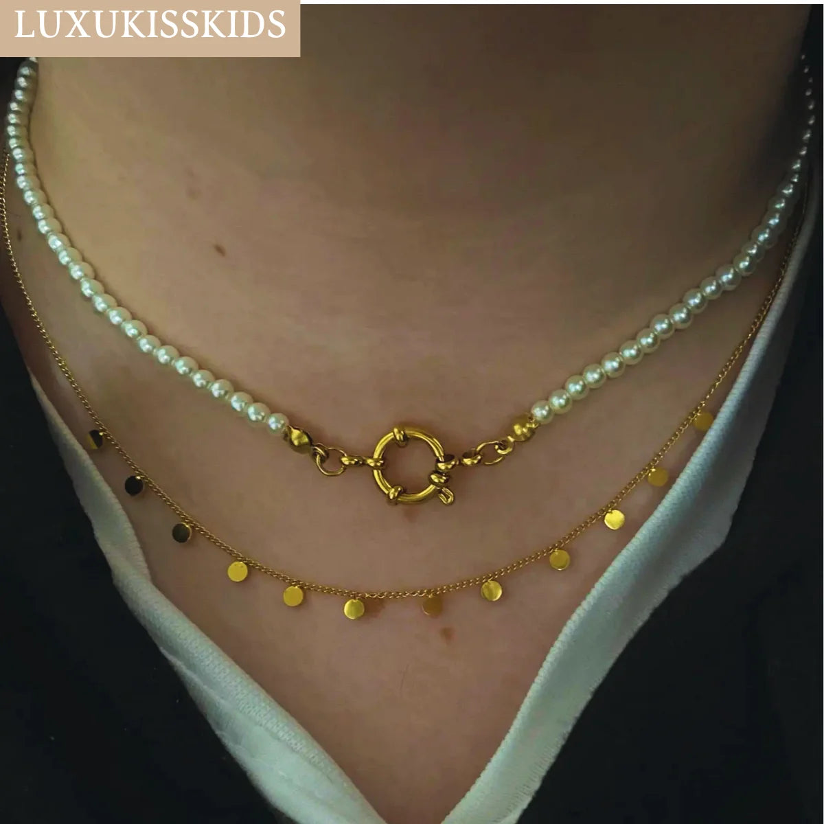 LUXUKISSKIDS Golden Chains Necklaces