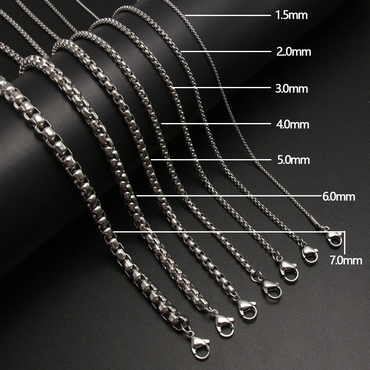 HNSP 316L Stainless Steel Thick Chain Necklace