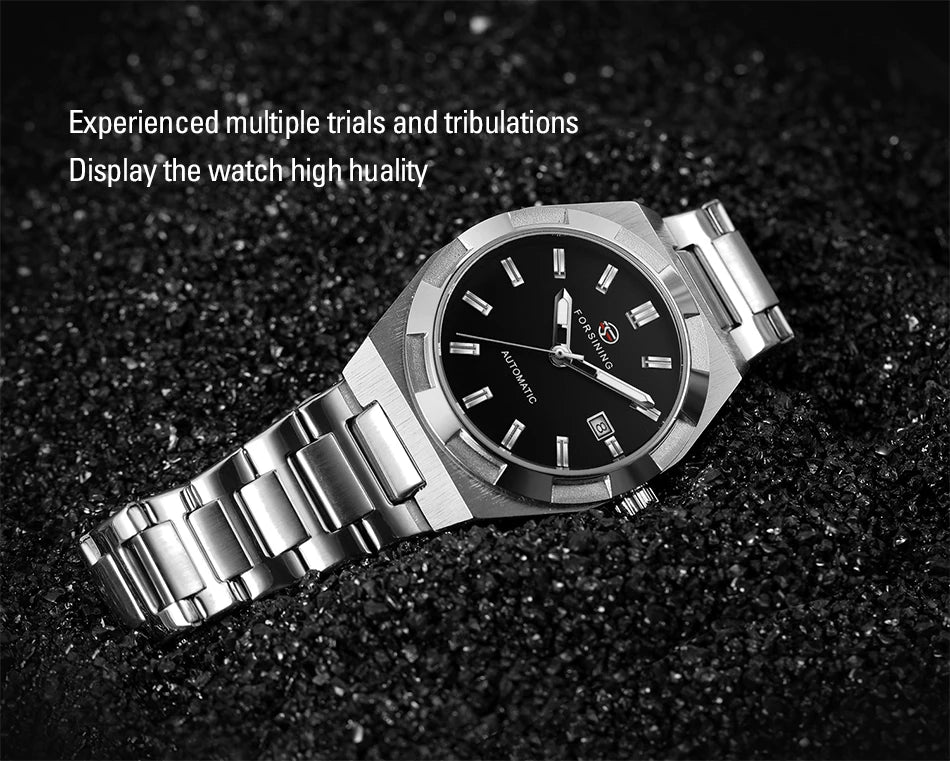 Forsining Design Calendar Automatic Mechanical Men Wristwatch Military Male Clock High End Luxury Brand Waterproof Man Watch