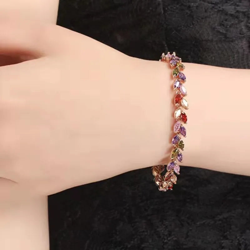 Korean Crystal Zircon Metal Chain