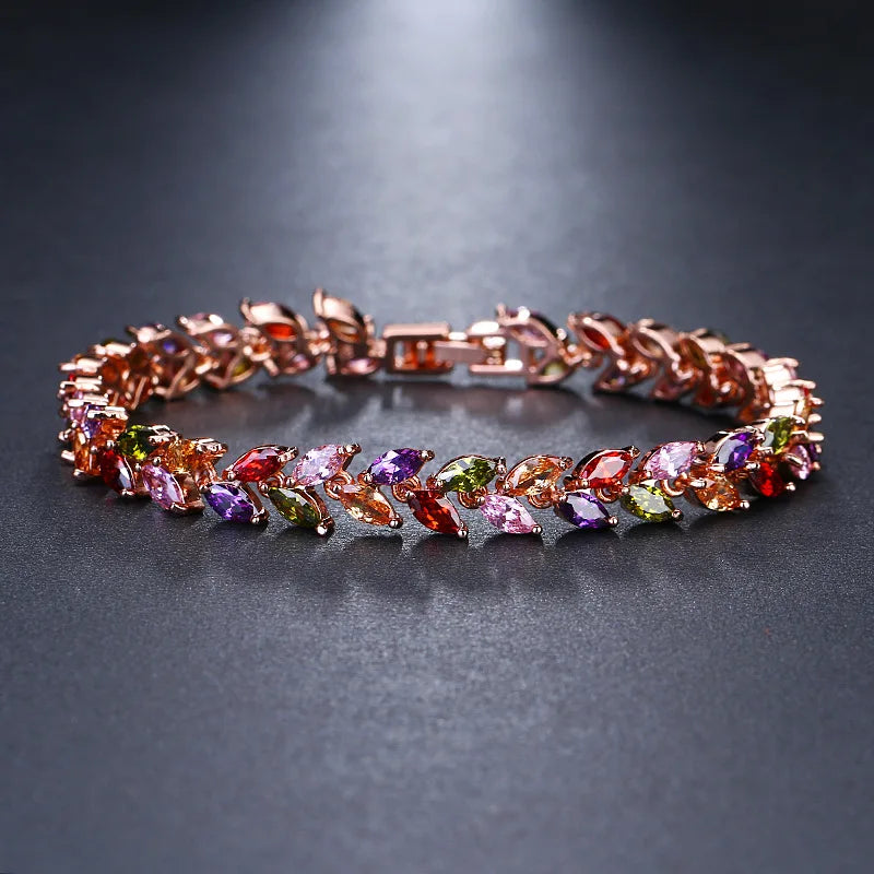 Korean Crystal Zircon Metal Chain