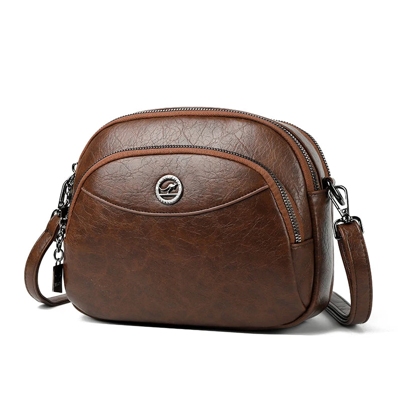 Luxury Leather Multiple Pockets Shoulder Crossbody Bag