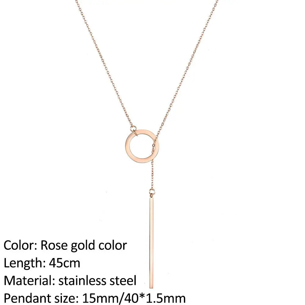 SUNIBI Fashion Stainless Steel Necklace for Woman