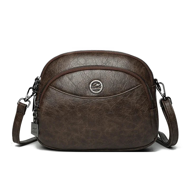 Luxury Leather Multiple Pockets Shoulder Crossbody Bag