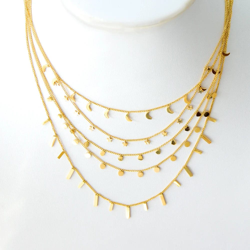 LUXUKISSKIDS Golden Chains Necklaces