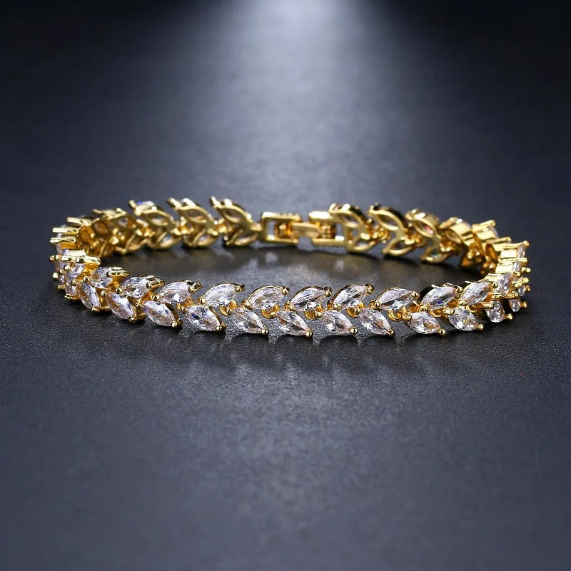 Korean Crystal Zircon Metal Chain