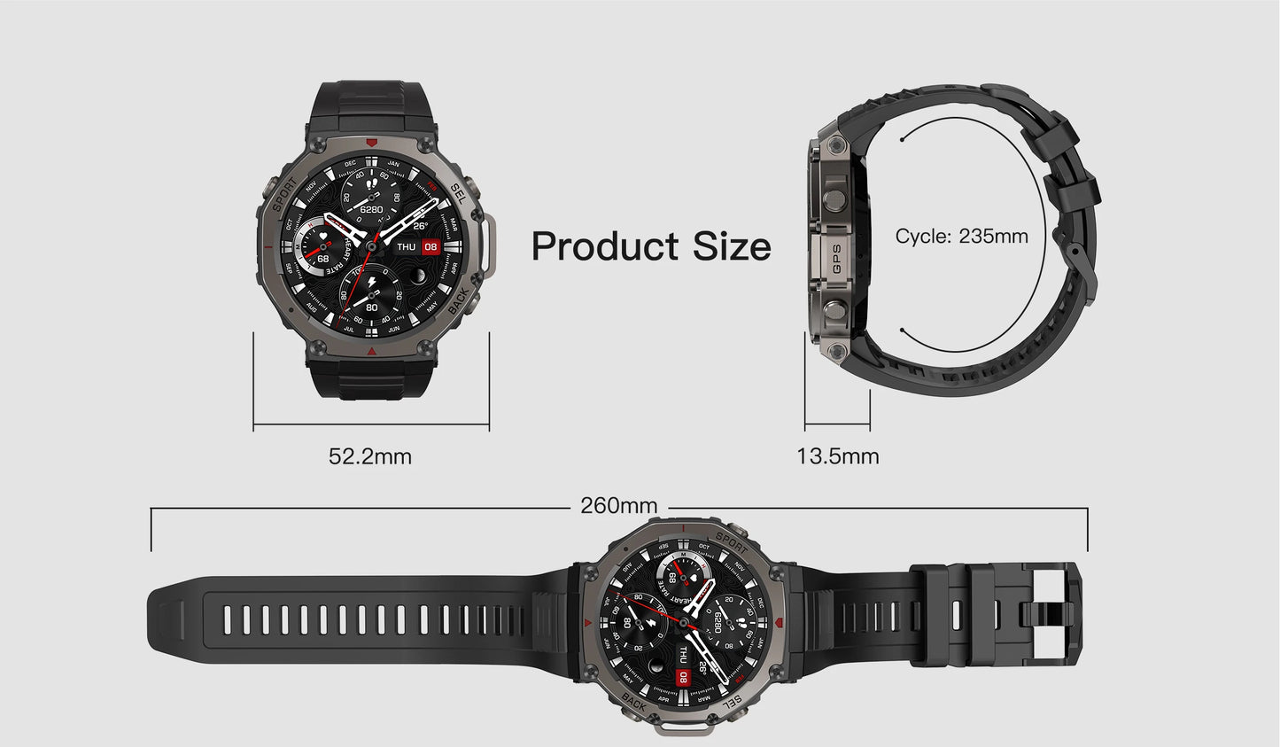 2025 NEW Built-in Dual-band GPS Smart Watch Men