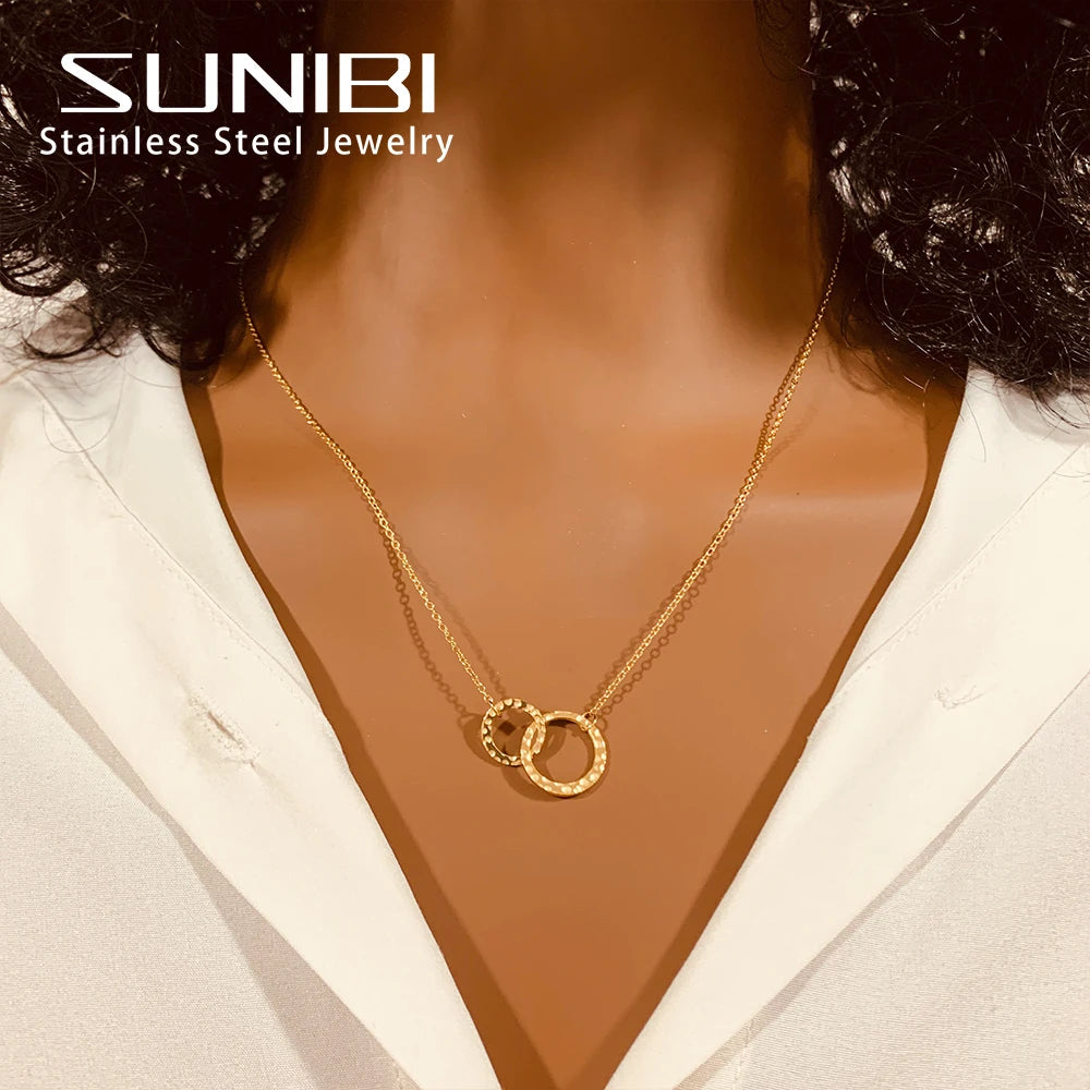 SUNIBI Fashion Stainless Steel Necklace for Woman