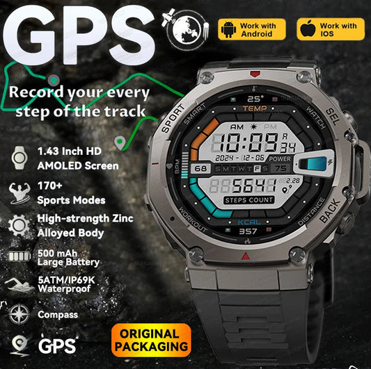 2025 NEW Built-in Dual-band GPS Smart Watch Men